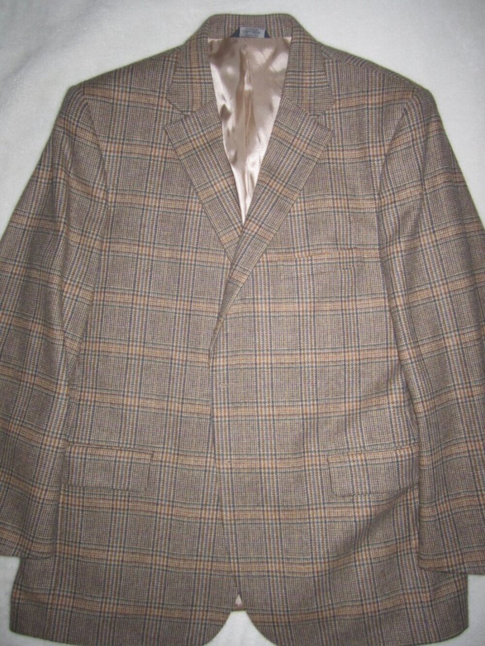 BEN SILVER Kynoch of Scotland 100% Lambswool Glen Plaid Sport Coat Men’s 46 R - Picture 5 of 15
